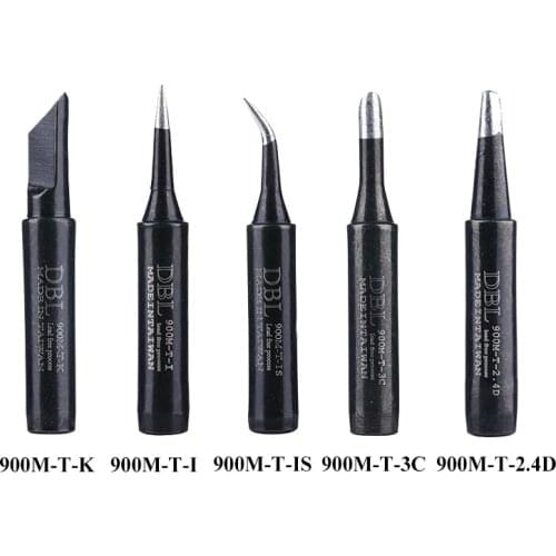 5Pcs/lot Lead-Free Soldering Iron Tip 900M-T-I 900M-T-IS 900M-T-K Black Welding Solder Station Iron Tip