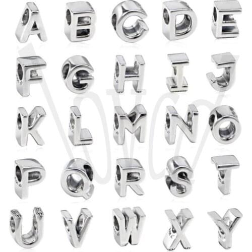 Letter A-Z Charms Beads Fit Original Bracelet Name Customize DIY Jewelry Accessories