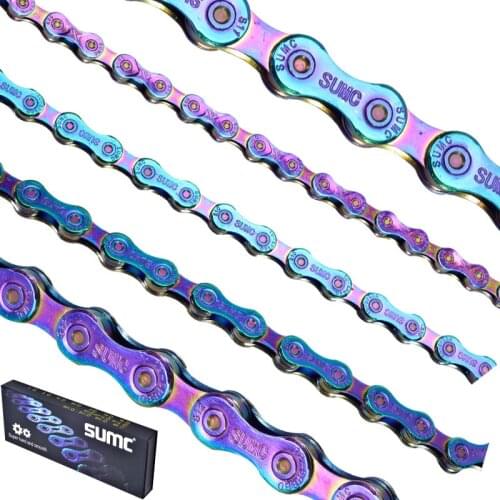High quality bicycle chain Mountain bike folding bike road bike colorful chain 9 10 11 12 speed chain