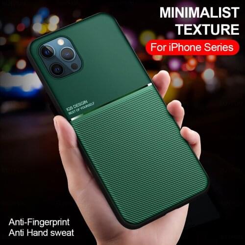 For iphone 12 mini case leather texture car magnetic holder phone cover for iphone12 i phone 12 pro max silicon shockproof coque