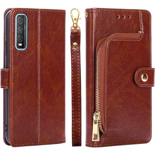 For VIVO Y70S IQOO U1 6.53inch Cover Luxury Leather Case for VIVO Y51S V2002A Card Slot Wallet Book Flip Cover Stand Phone Bag