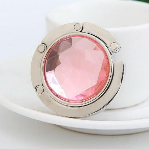 By dhl 200pcs practical Bag Hook Portable Foldable Folding Table Purse Bag Hook Hanger Holder Handbag Crystal