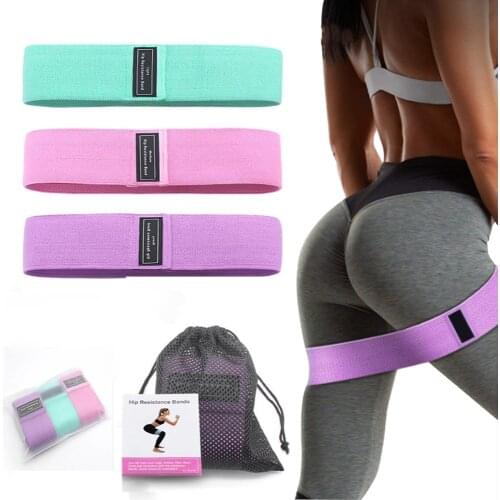 Crossfit Resistence Bands Workout Gym Fitness Hip Training Resistance Band Set Bag Yoga Non-Slip Deep Squat Elastic Stretch Band