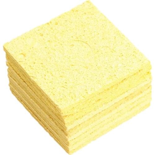 50Pcs 6X6cm Thickened Soldering Iron Tip Cleaning Sponge, Thick High Temperature Resistant Tin Removal Sponge