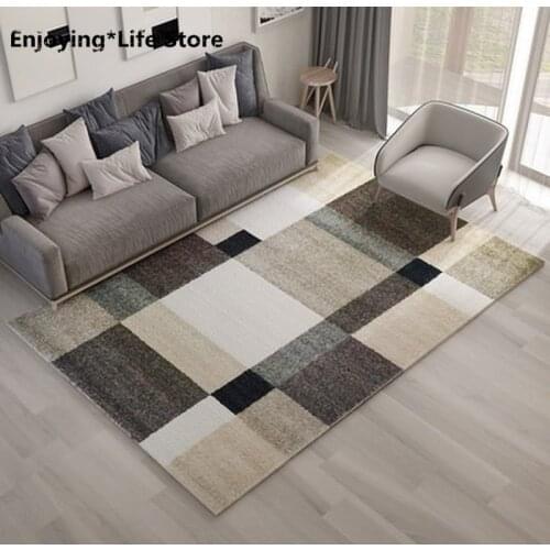 Living Room Bedroom Carpet Modern Minimalist Living Room Carpet Geometric Pattern Floor Mat Home Carpet Area Rug