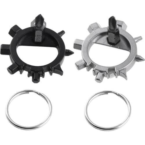 Mini Multi Tool 12 in 1 Functions Gear Stainless Steel Bicycle Repair Tools Screwdriver Portable Keychain Bottle Opener