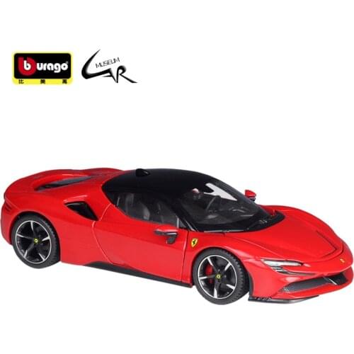 Bburago 1:24 Model Car Simulation Alloy Racing Metal Toy Car Children Toy Gift Collection Ferrari SF90 Stradale