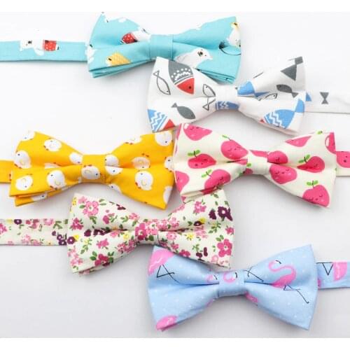 Men Bow Tie Plaid Style Cotton Duck Fish Rabbit Cat Bowtie Casual Gravata Borboleta Butterfly Strip Kids Children Dog Ties