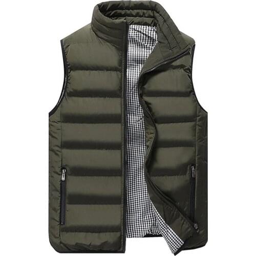 Spring autumn new stylish 2019 male Collar vest vest plus size warm sleeveless jacket male winter vest casual coats