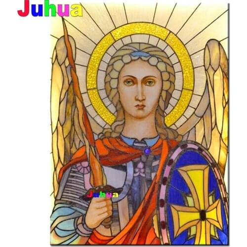 Archangel Michael full square round 5d diy diamond painting kit Diamond embroidery mosaic handmade Our Lady,religion Gift