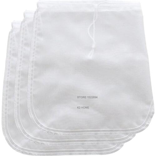 Set of 3PCS Almond Milk Bag 12x12 inch Nut Milk Bag Fruit Vegetable Strainer Filter Bag D Shape Nut Sprout Bag Kitchen Strainer