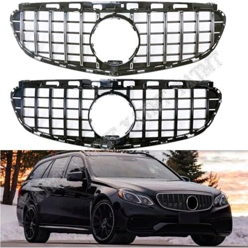Front Racing Billet Bumper Grille Upper Facelift Grill For Mercedes-Benz E-Class W212 2014 2015 2016