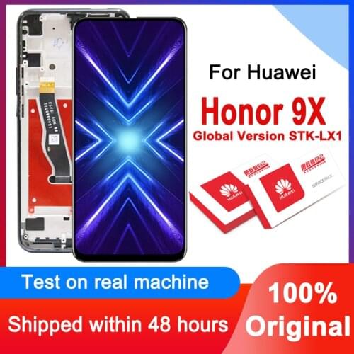 Tested 6.59'' Display For Huawei Honor 9X Premium LCD Global Version STK-LX1 Touch Screen Digitizer Assembly For Honor 9X Screen
