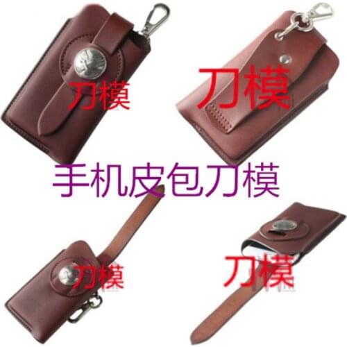 Leather craft cutter cell phone bag cover die cutting knife mould set leather hole punches deri el aletleri