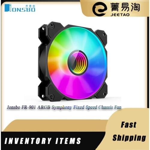 Jonsbo FR-901 ARGB Symphony Fixed Speed Case Fan Motherboard Synchronous PWM 120mm Lighting Silent Computer cooling CPU Cooler