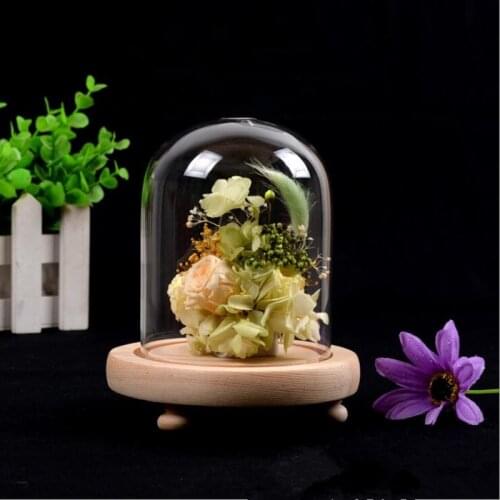 Free Shipping 9*11cm Three Legs Log Base Glass Dome Home Decoration Diameter=9cm Height=11cm Glass Cover DIY Wedding Favor Gift