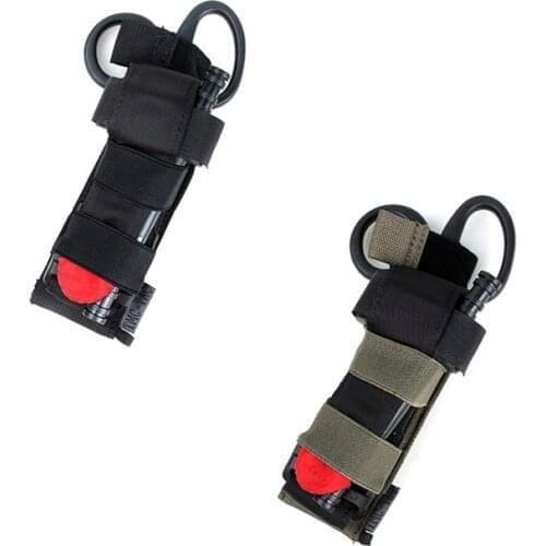 TMC New Small Scissor & Application Tourniquet Holder Carrier Tactical Molle Pouch Storage Bag BK/RG