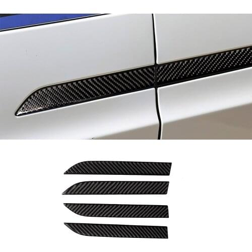 Outer Door Grab Handle Panel Decoration Cover Trim Sticker Decal for Tesla Model-X Car Exterior Accessories Soft Carbon Fiber
