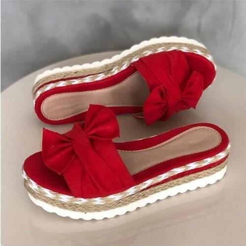 2021 Summer Ladies Slippers Platform Slope Heel Open Toe Outdoor Beach Shoes