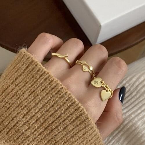 Silvology 925 Sterling Silver 5 Style Layers Heart Charm Rings for Women Original Design Chic Small Rings 2021 Stylish Jewelry