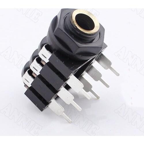 100pcs/lot 100 Piece For Free Shipping Microphone Socket 6.5 Stereo Female Microphone Jack Copper Reed