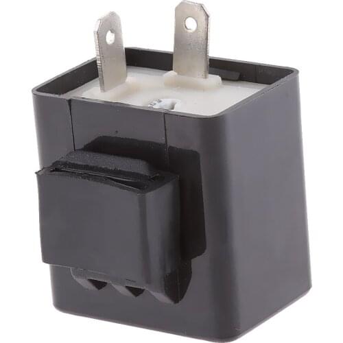 12V Waterproof Motorcycle Plastic 2 Pin Speed Adjustable LED Indicator Flasher Relay Resistor Fix Black