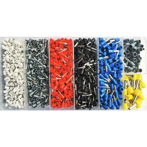 1900PCS Ferrules End Sleeve Assorted Ferrules Set Terminal Connector Sleeves 6-6 Tube Terminal Crimping Pliers Crimp Tool