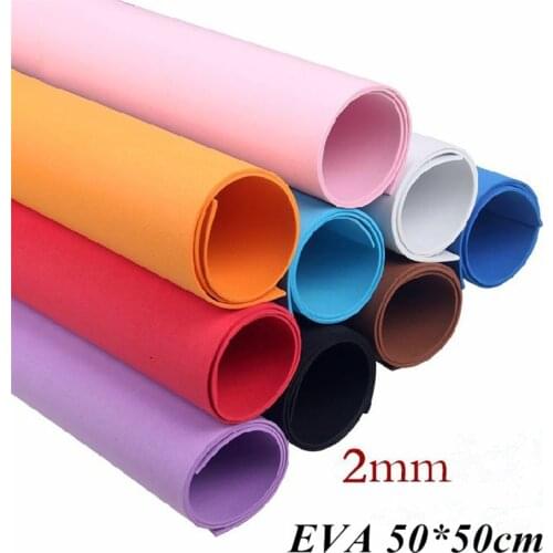 2mm Thick 50*50cm PE Foam Paper Handmade Sheets Sponge Scrapbooking Crafts For Flowers DIY Gift Card Decor 5pc/Lot