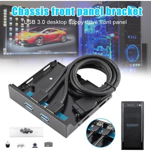 2-Port USB 3.0 Front Panel Expansion Bay to 19/20-Pin Bracket Cable for PC GDeals