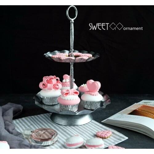 2 tiers/3 tiers cake stand silver high quality wedding party supplies