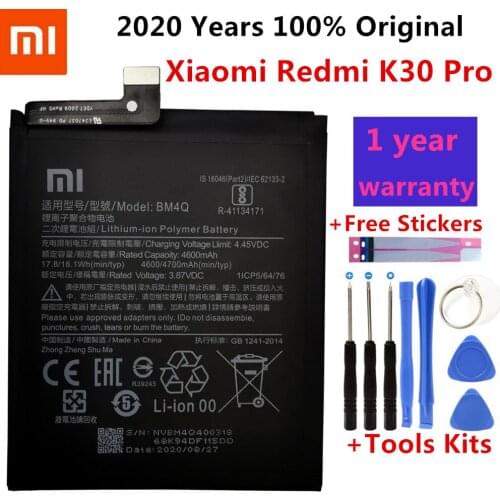 2020 Years 100% Original Replacement Battery BM4Q For Xiaomi Redmi K30 Pro K30Pro Genuine Phone Battery 4700mAh+Tools