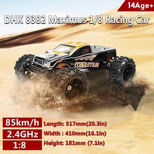 DHK-8382 120A Brushless ESC 2.4G Remote Control High-Speed Off-Road Four-Wheel Drive Monster Big Foot Truck 1:8 85Km/h RC racing