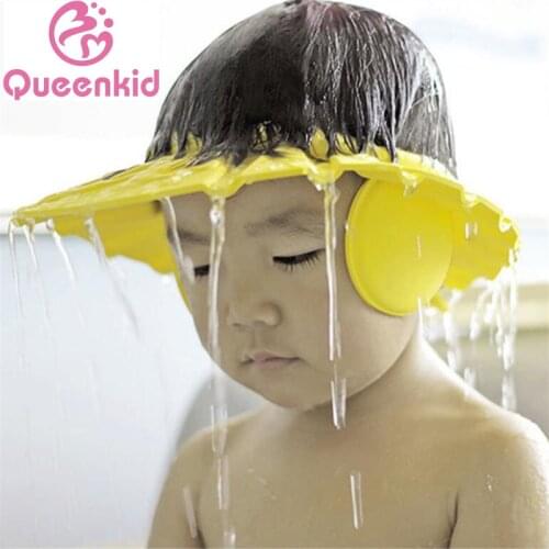 Safe shampoo shower bath bath protection soft cap hat for baby shampoo hair shield bebes children bath shower cap hat kids