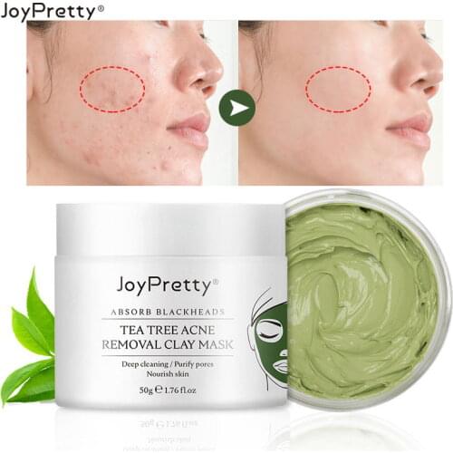 Tea Tree Acne Removal Clay Mask Pimple Acne Treatment Remove Blackhead Deep Cleaning Nourish Shrink Pores Brighten Skin Care