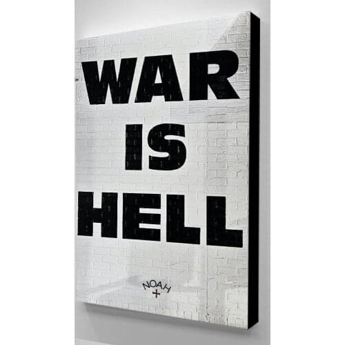 HD Prints War Is Hell Black Letters Home Decor Cool Gifts Painting Poster Wall Art Canvas Modular Frame Pictures For Living Room