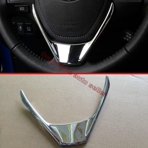 ABS Chrome Steering Wheel trim cover For TOYOTA RAV4 2016 2017
