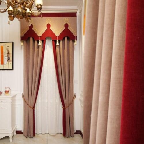 Chinese custom luxury villa blackout curtains for living room bedroom kitchen high quality luxury curtains kitchen curtains
