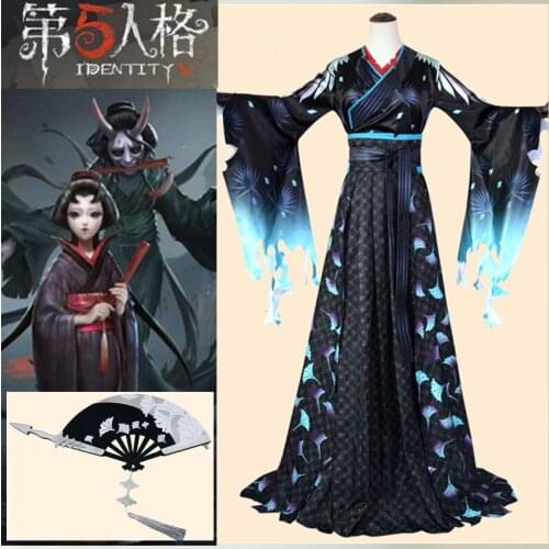 Identity V Cosplay The Geisha Michiko Costume Rashomon New Skin Women Girls Kimono Outfit Halloween Party Carnival Costumes