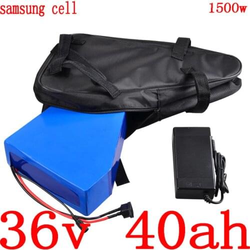 36V 40AH lithium battery use samsung cell 36V electric bike battery 36V scooter battery for 36V 500W 1000W 1500W ebike motor
