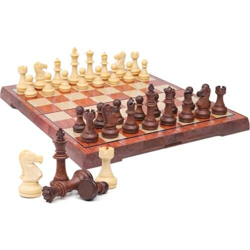 Magnetic Travel Chess Set Folding Board with Storage Bag, Easy To Carry 32X 27cm Educational Toy Gift for Children and Adults