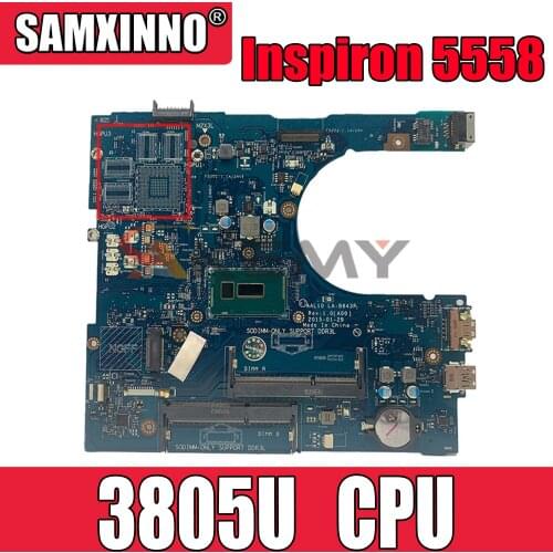 Original CN-0HD0R2 0HD0R2 Laptop motherboard For DELL Inspiron 5558 Pentium 3805U LA-B843P DDR3 Mainboard