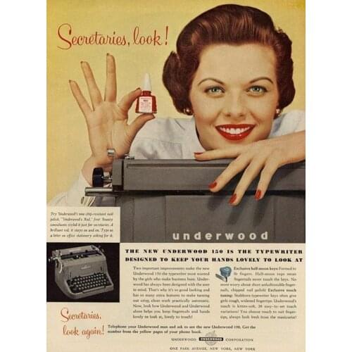 UNDERWOOD CORPORATION METAL TIN SIGN POSTER WALL PLAQUE