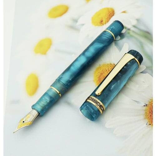 NEW Kaigelu 316A Celluloid Fountain Pen Beautiful Blue Marble Patterns Iridium EF/F/M Nib Pen Writing Office Business Ink Pen