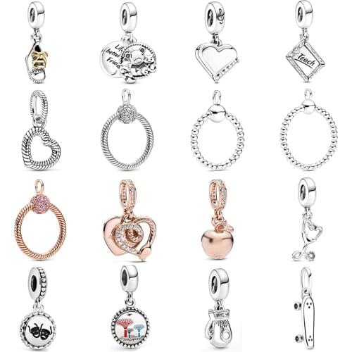 NEW 2020 100% 925 Sterling Silver Autumn 2020 Collection Pendant Dangle Fit DIY Women Bracelet Original Fashion Jewelry Gift