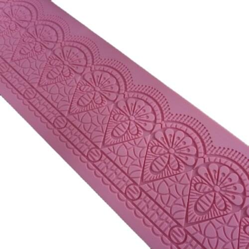 New Design Flowers Frame Cake Round Shape Silicone Lace Cake Mold,Ice ,Jelly Candy Fondant Bakware K494