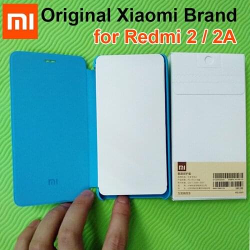 Original Xiaomi redmi 2 case Flip leather cover 2A case for origina hongmi 2A red rice 2 4.7 inch mobile phone PU leather cover