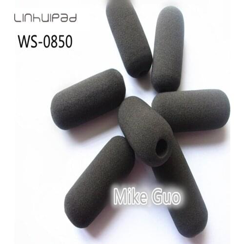 Microphone foam Windscreen mic sponge cover 8mm inner diameter 50mm inner length for Sennheiser Aviation headsets 3000 pcs