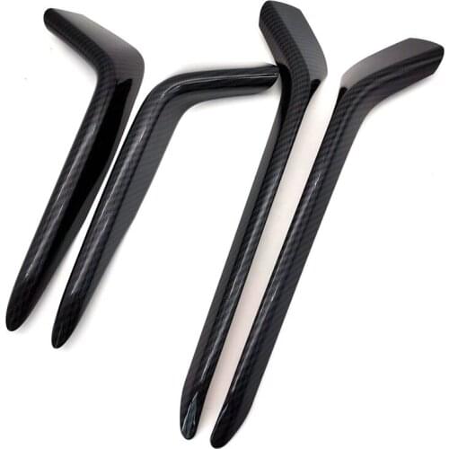 Front & Rear Fog Light Trims Bumper For Honda for Civic for Hatch 2020 2021 Carbon Fiber Look