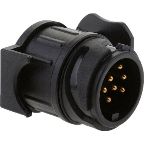 13 to 7 Pin Plug Adapter Trailer Semitrailer Nylon Housing Brass Pin Electric Towing Conventer Tow Bar Socket Connector