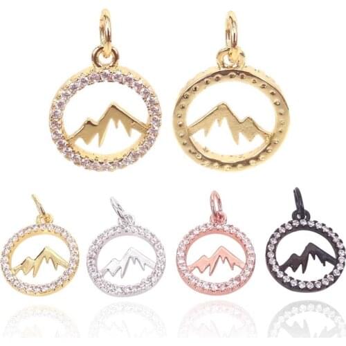 New Micro Pave cz Round Shape Inlay Swallow Pendant Charms for Jewelry Making Accessories Handmade DIY Necklace Bracelet Earring